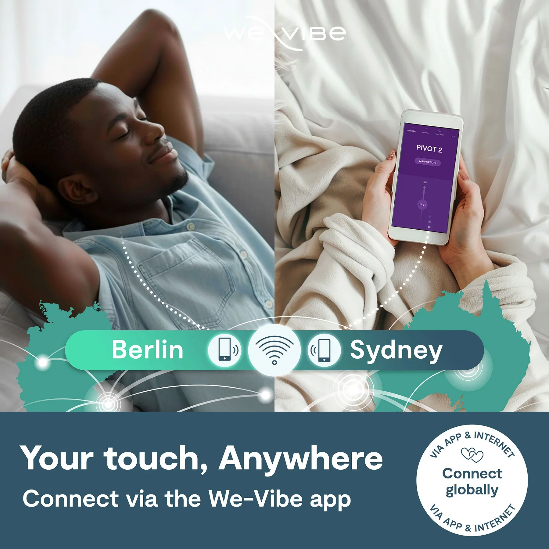 We-Vibe Pivot 2 Vibrating Silicone Rechargeable Couples Ring