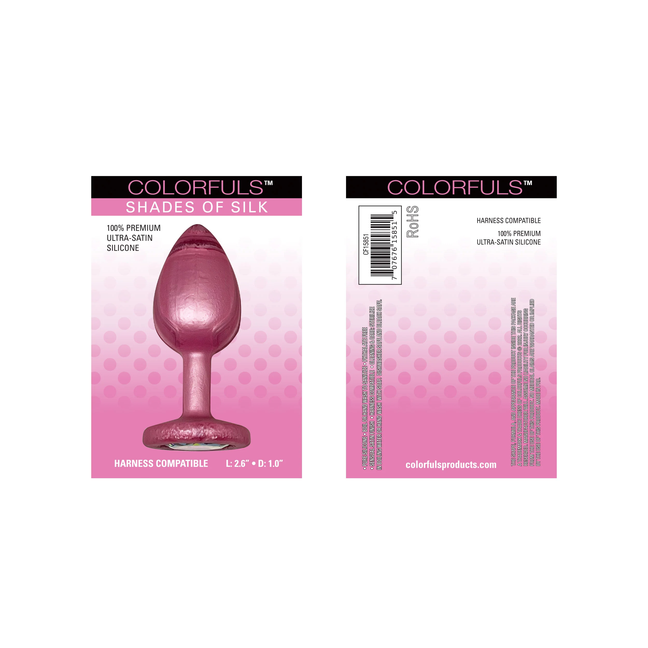 Colorfuls Shades of Silk Pink Jewel Plug