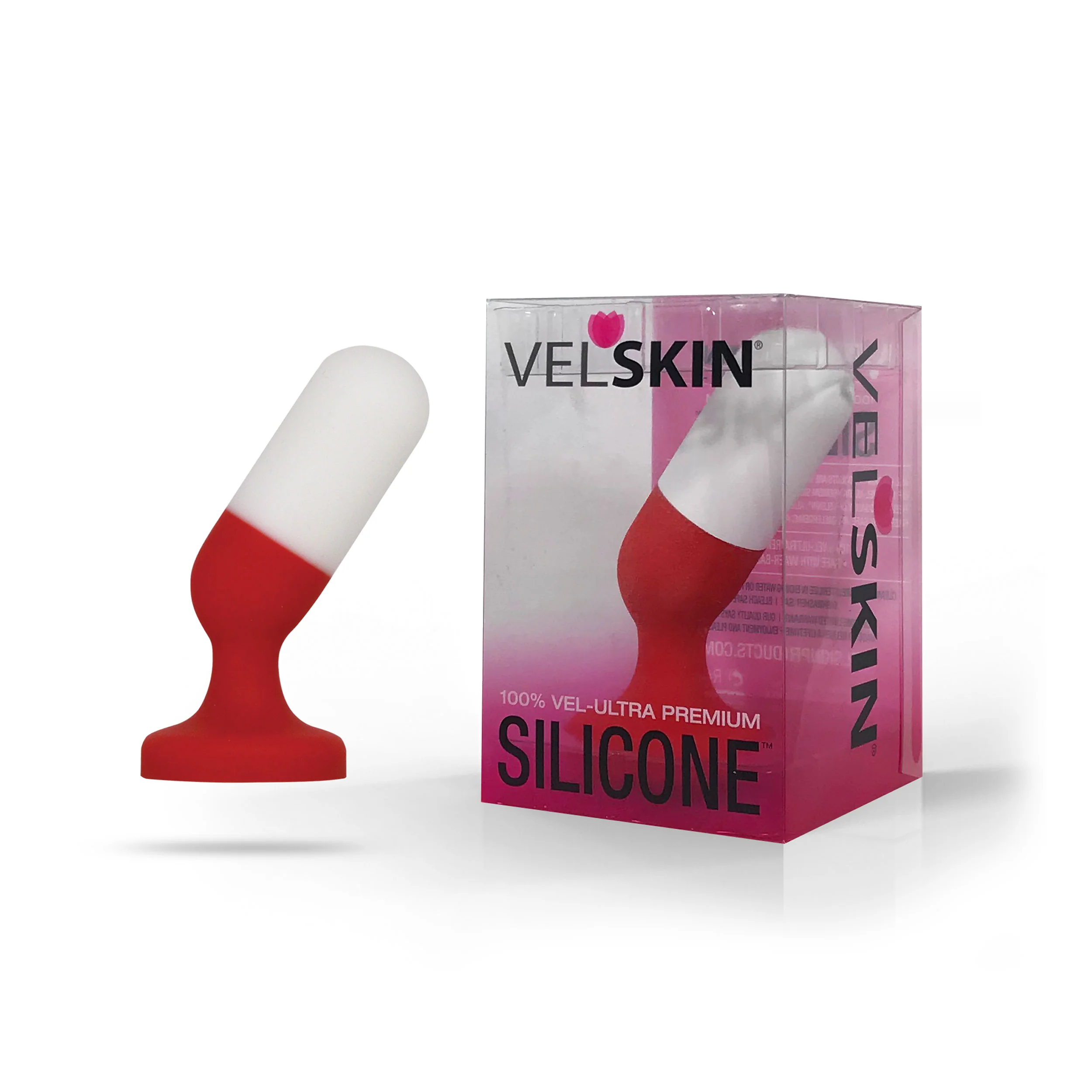 1036-velskin-red-white-pill-plug-3.webp Velskin Red/White Pill Plug