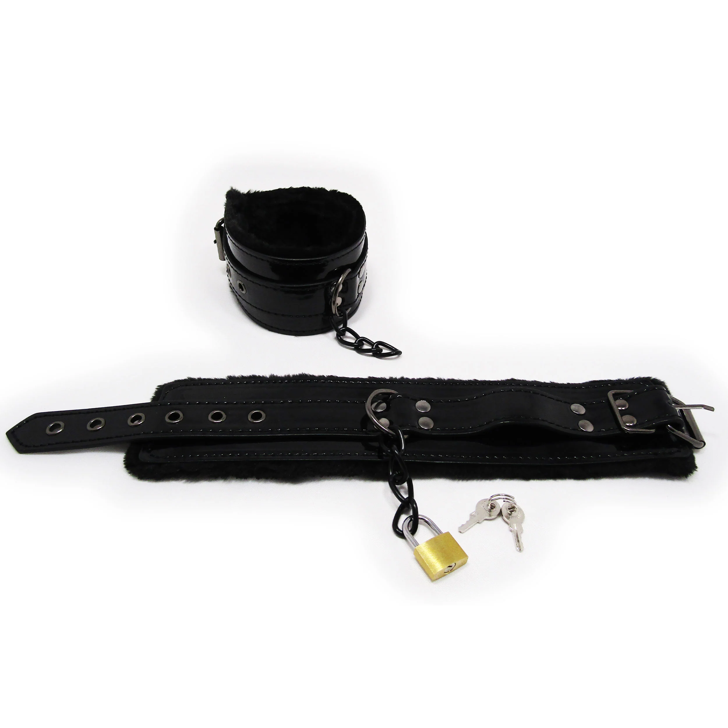 Fetish Pleasure Play Black Ankle Cuffs