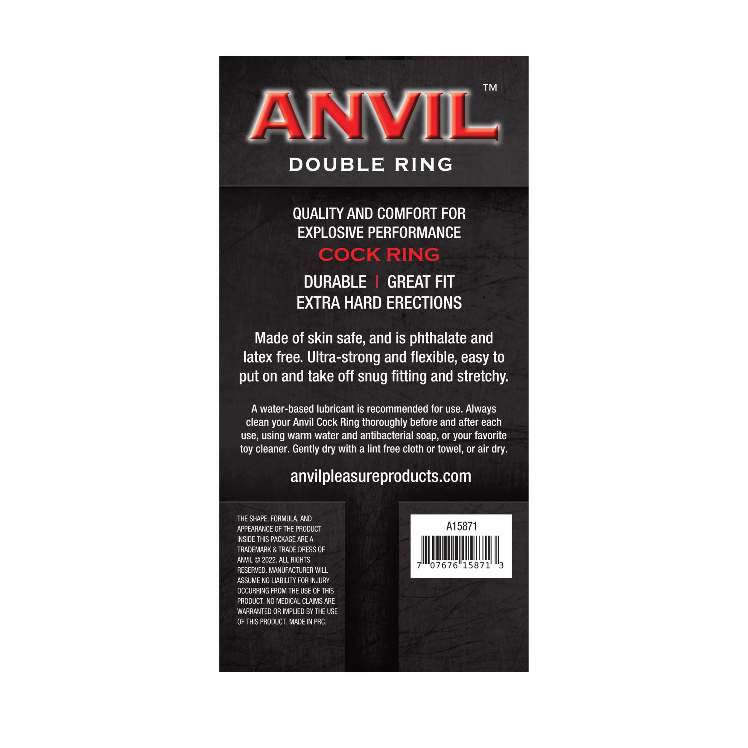 Anvil Glow-in-the-Dark Purple Double Ring