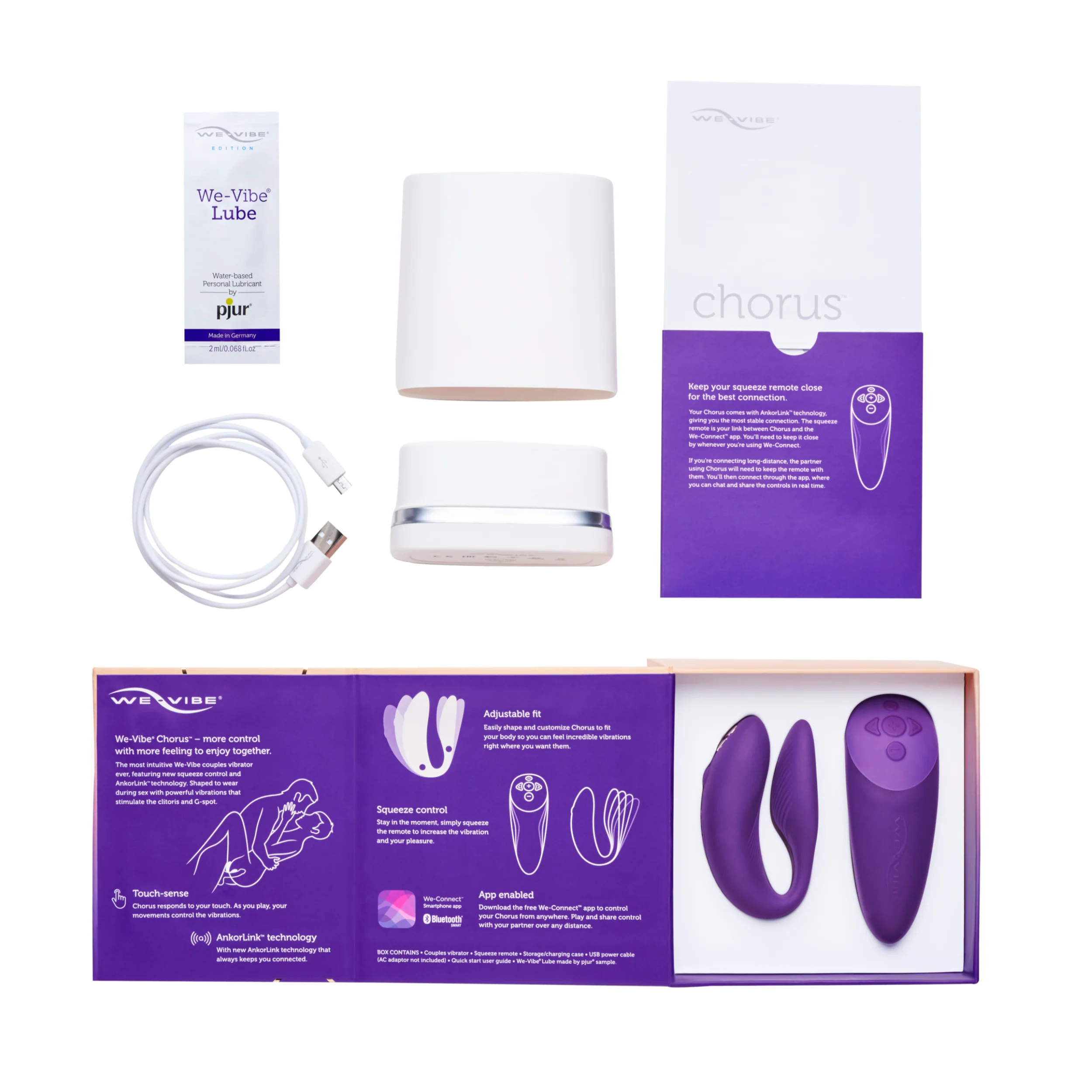 Chorus By We-Vibe Couples Vibrator in Purple