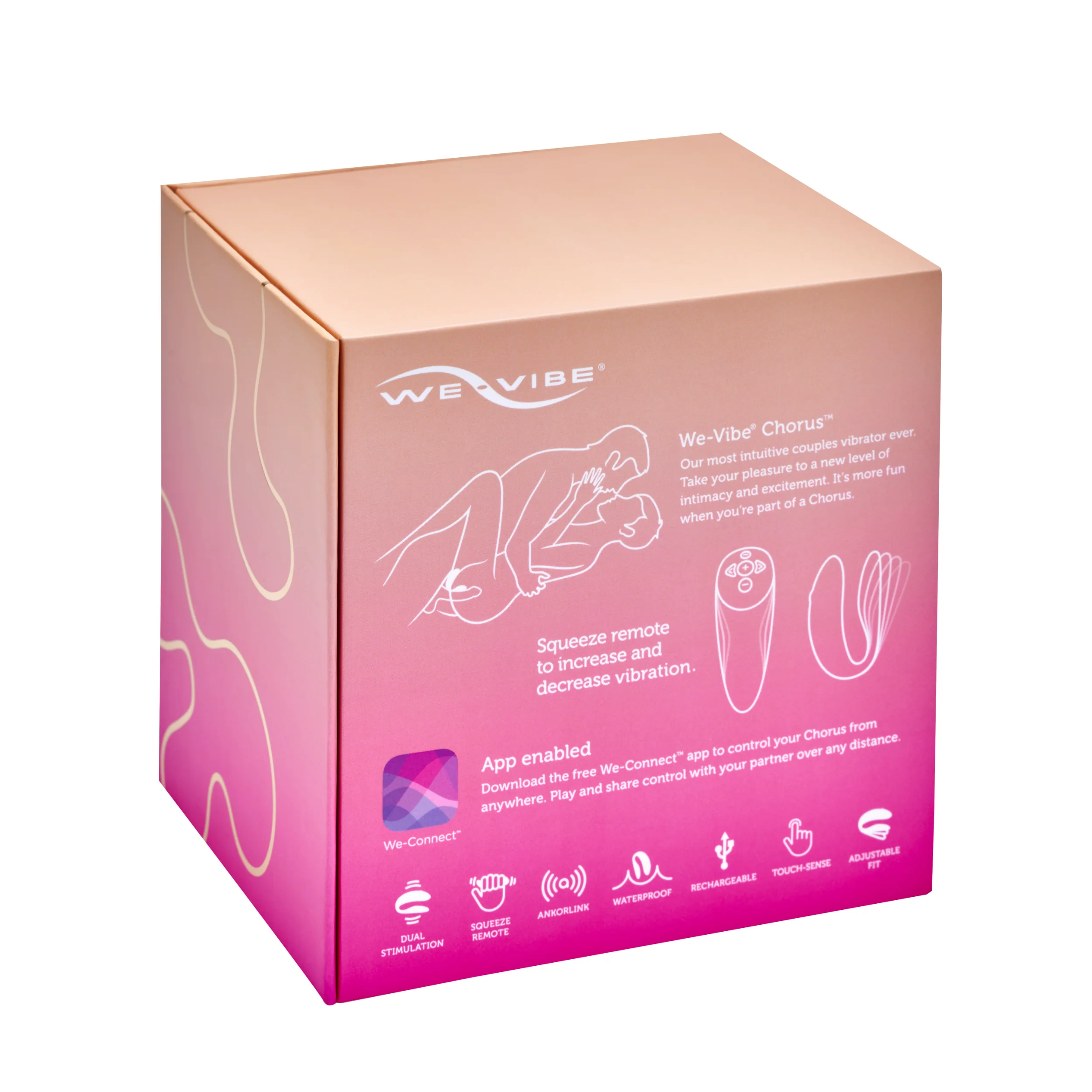 Chorus By We-Vibe Couples Vibrator in Pink