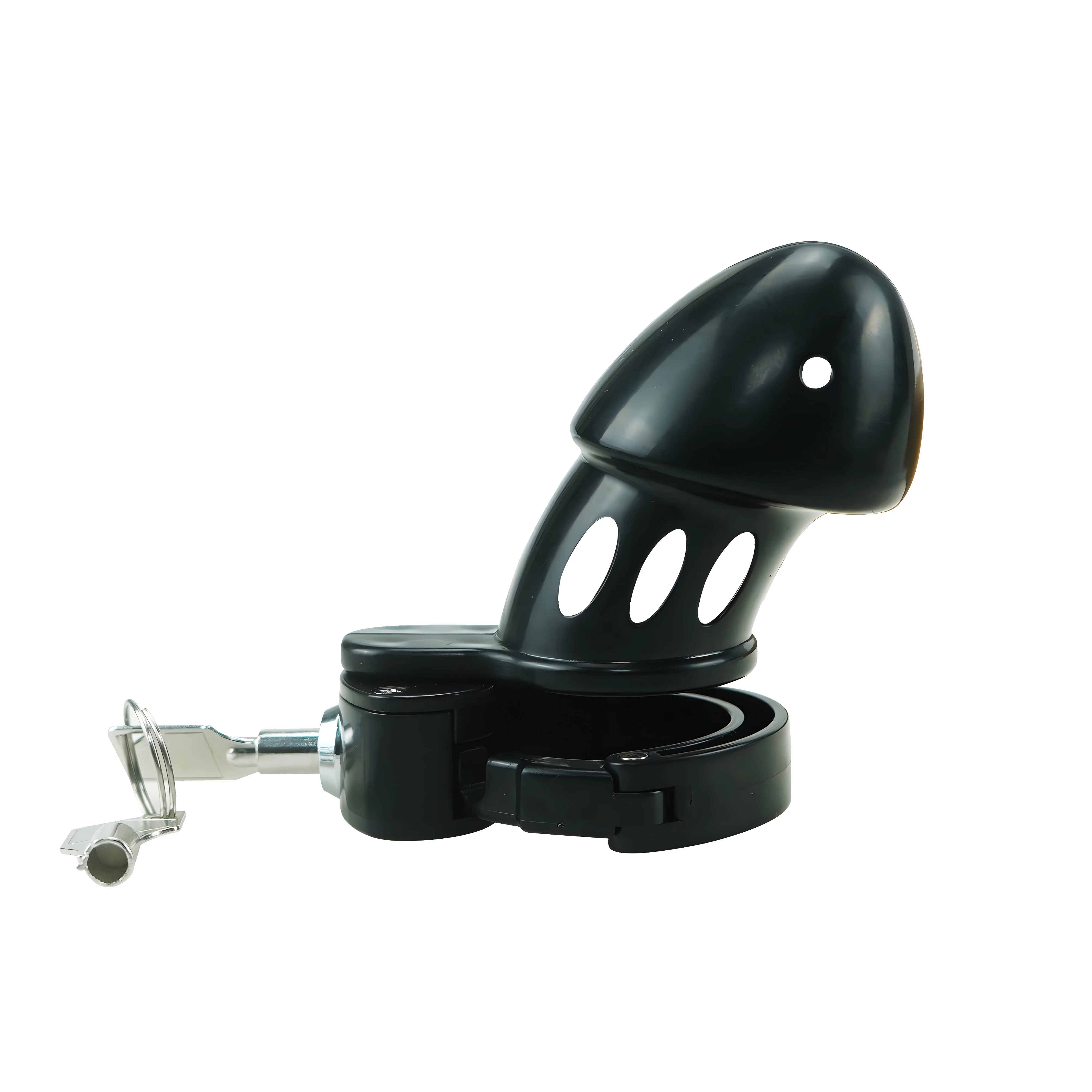120-black-abs-plastic-adjustable-ring-cock-cage-chastity-cage-by-metal-pleasure-play-2.webp Black ABS Plastic Adjustable Ring Cock Cage Chastity Cage by Metal Pleasure Play