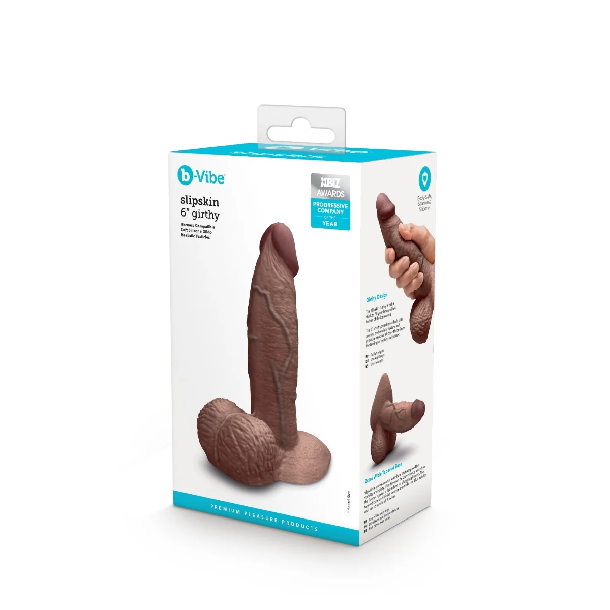 1227-b-vibe-slipskin-6-realistic-silicone-dildo-in-girthy-brown-7.webp b-Vibe SlipSkin 6" Realistic Silicone Dildo in Girthy Brown