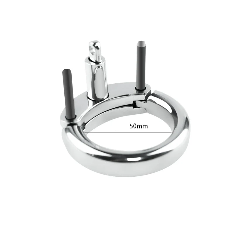 Pinned Down 2.4" Male Chastity Cage Cock Cage by Metal Pleasure Play