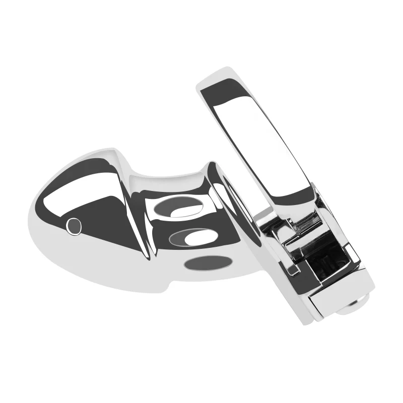 Silver Knight Adjustable Ring Metal Chastity Cage Cock Cage 2.95" by Metal Pleasure Play