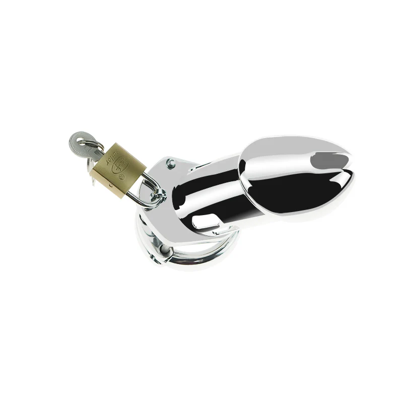Pinned Down 3.3" Male Chastity Cage Cock Cage by Metal Pleasure Play