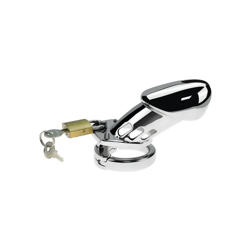Pinned Down 3.3" Male Chastity Cage Cock Cage by Metal Pleasure Play
