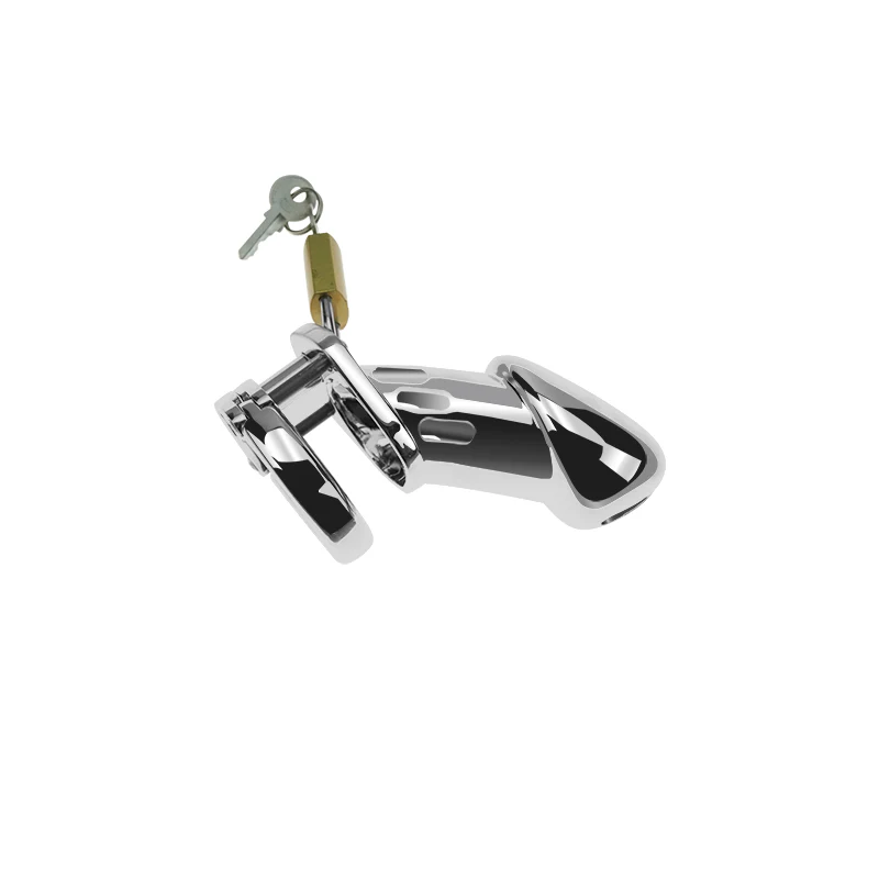Pinned Down 3.3" Male Chastity Cage Cock Cage by Metal Pleasure Play