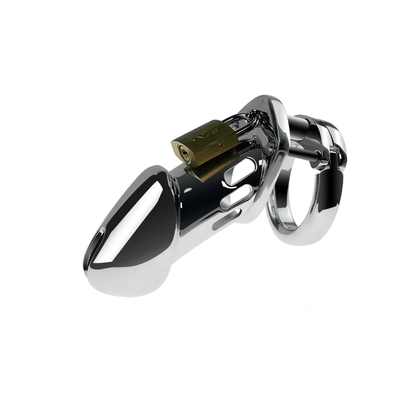 Pinned Down 3.3" Male Chastity Cage Cock Cage by Metal Pleasure Play