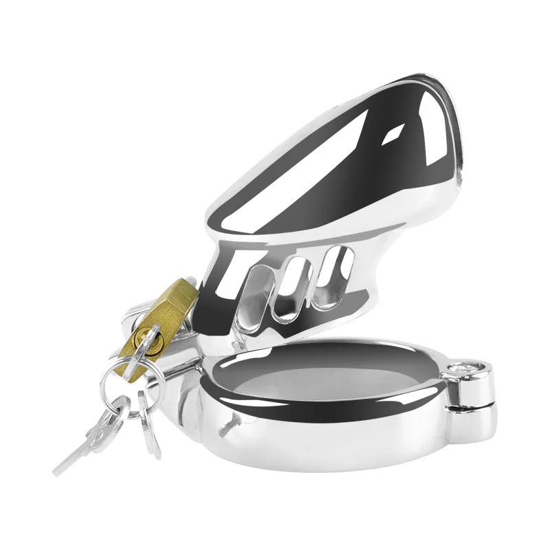 Silver Sallet 2.8" Chastity Cage Cock Cage by Metal Pleasure Play