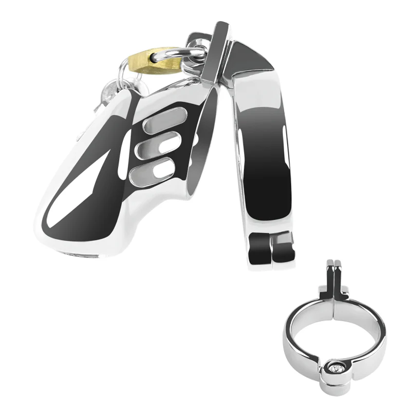 Silver Sallet 2.8" Chastity Cage Cock Cage by Metal Pleasure Play