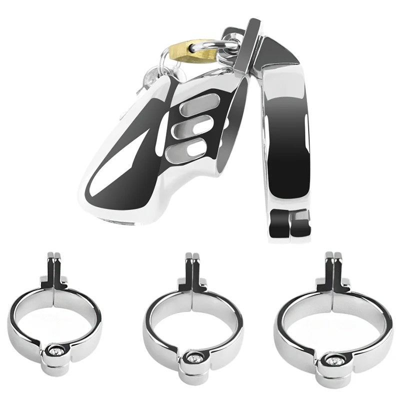 Silver Sallet 2.8" Chastity Cage Cock Cage by Metal Pleasure Play