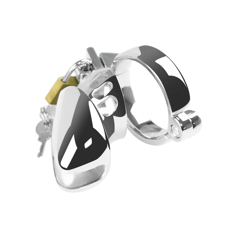 Silver Sallet 2.8" Chastity Cage Cock Cage by Metal Pleasure Play
