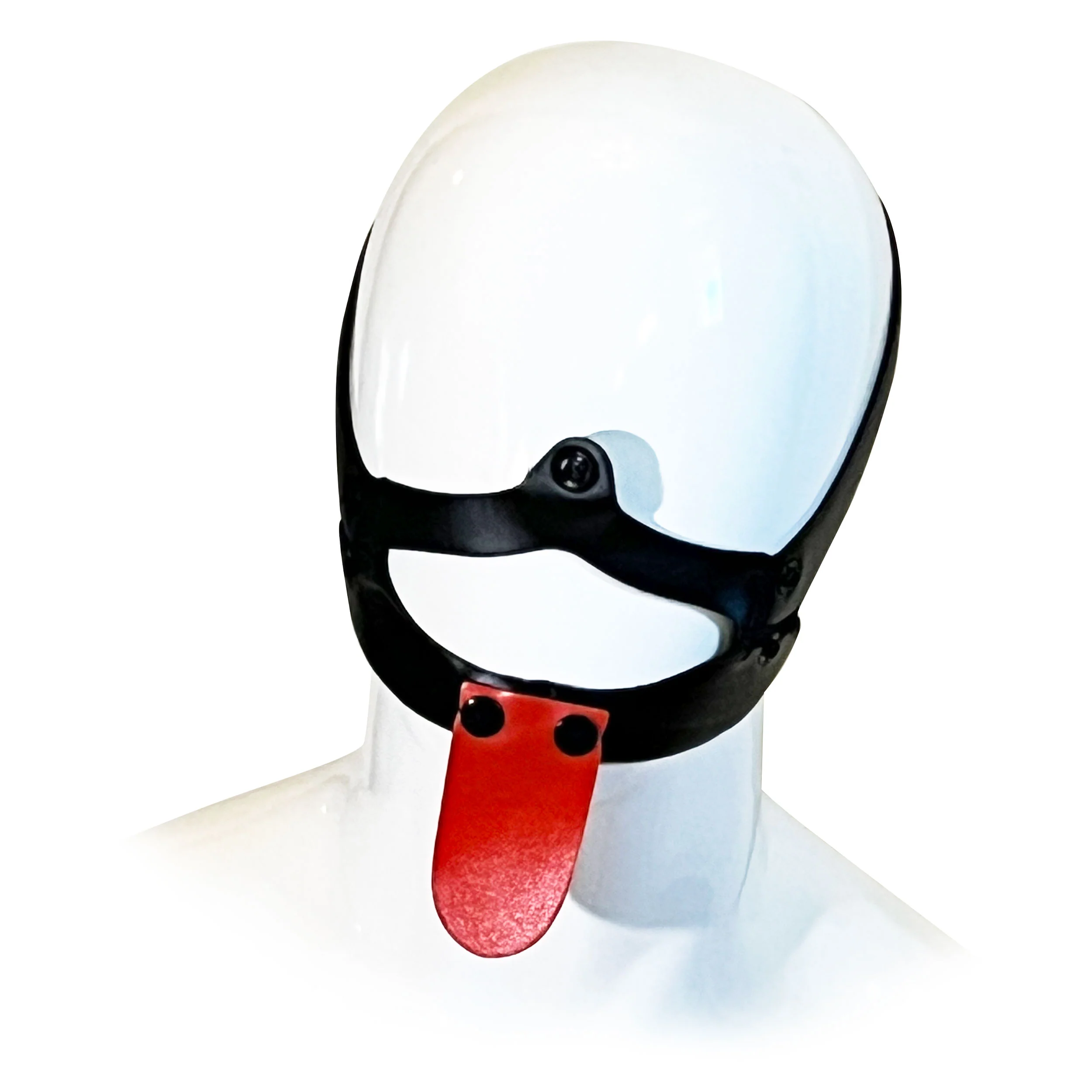 Dog Muzzle Head Harness by Fetish Pleasure Play in Black