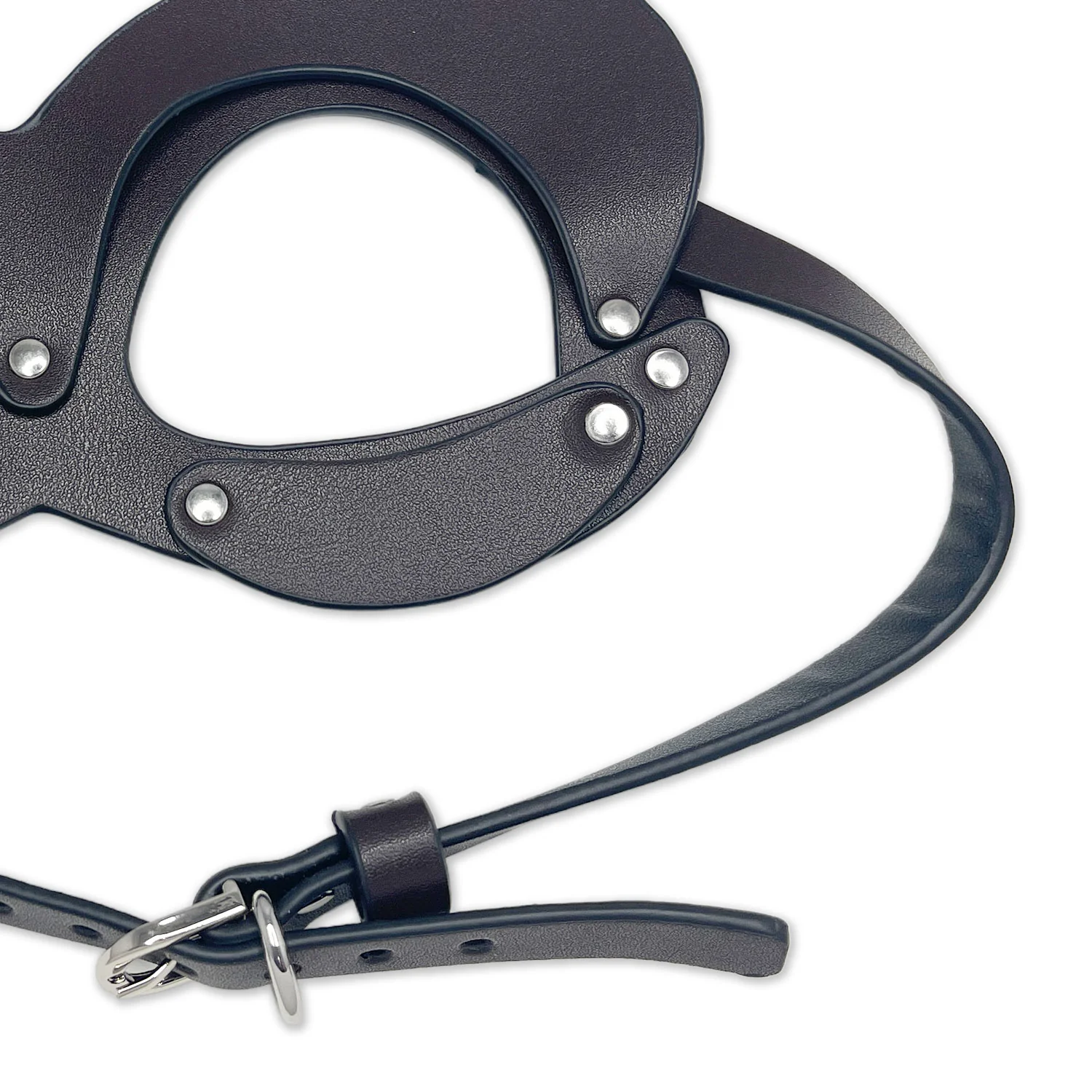 Pussy Cat Mask in Brown Vegan Leather by Fetish Pleasure Play