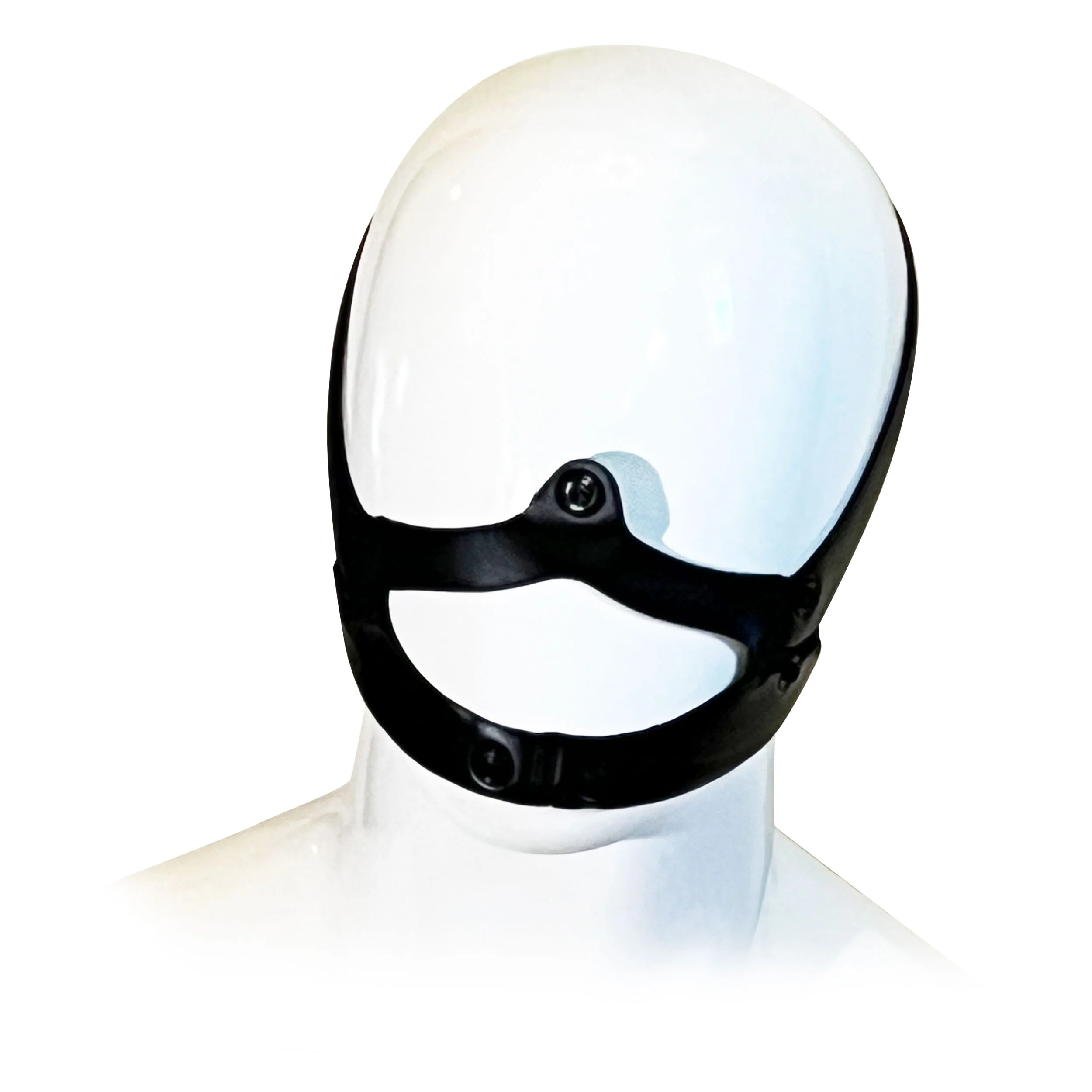 Dog Muzzle Head Harness by Fetish Pleasure Play in Red