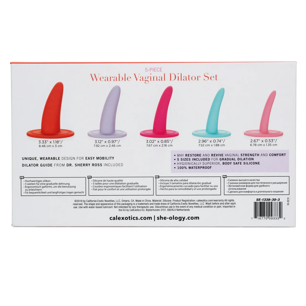 She-ology Wearable 5-Piece Vaginal Dilator Set