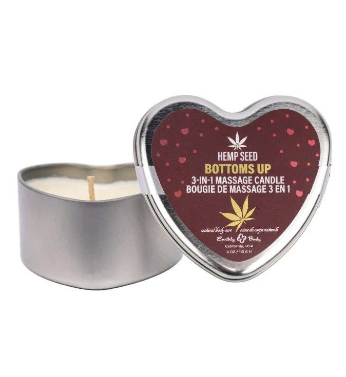 Earthly Body Bottoms Up 3-In-1 Massage Candle - 4 oz