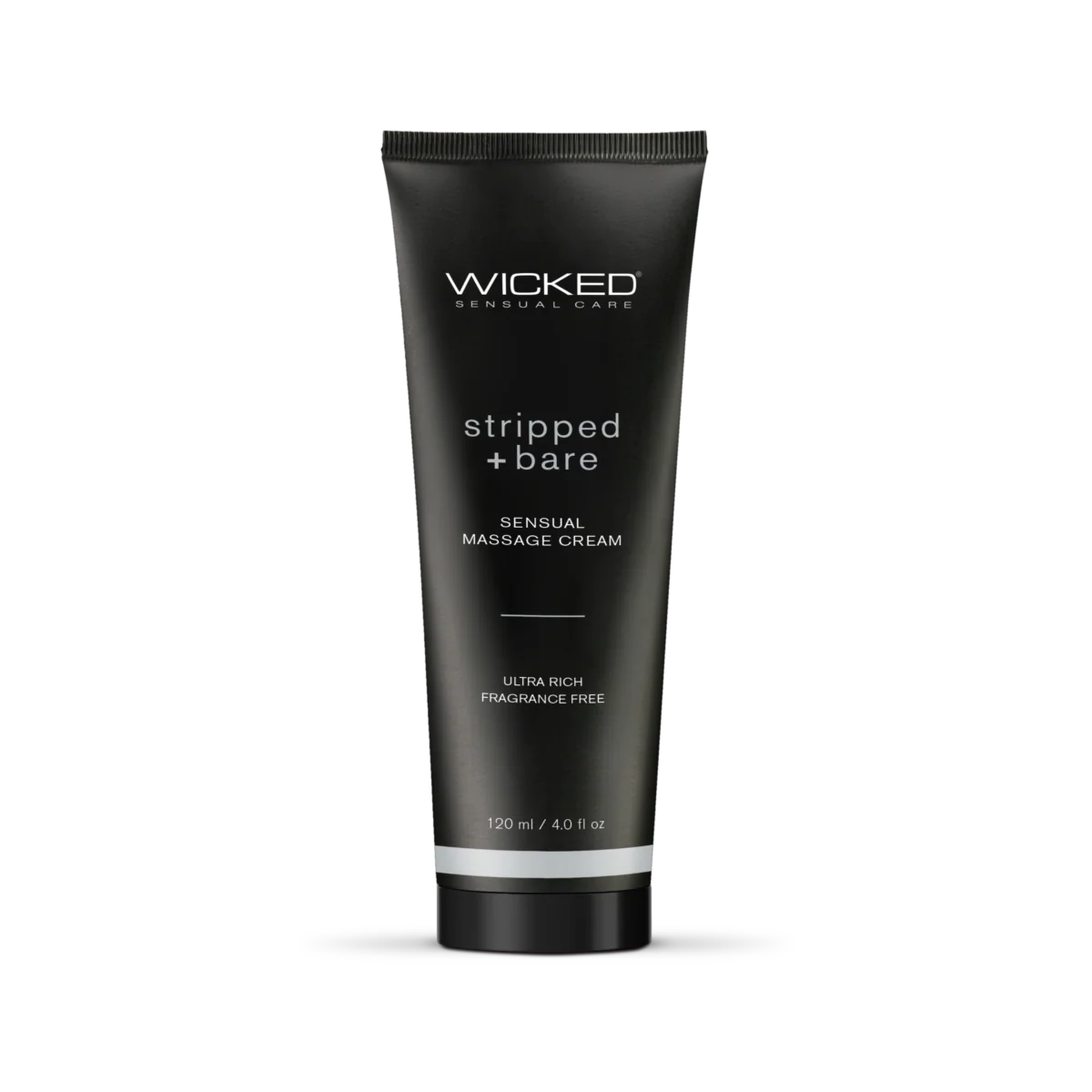 Stripped + Bare Unscented Massage Cream By Wicked Sensual Care, 4oz