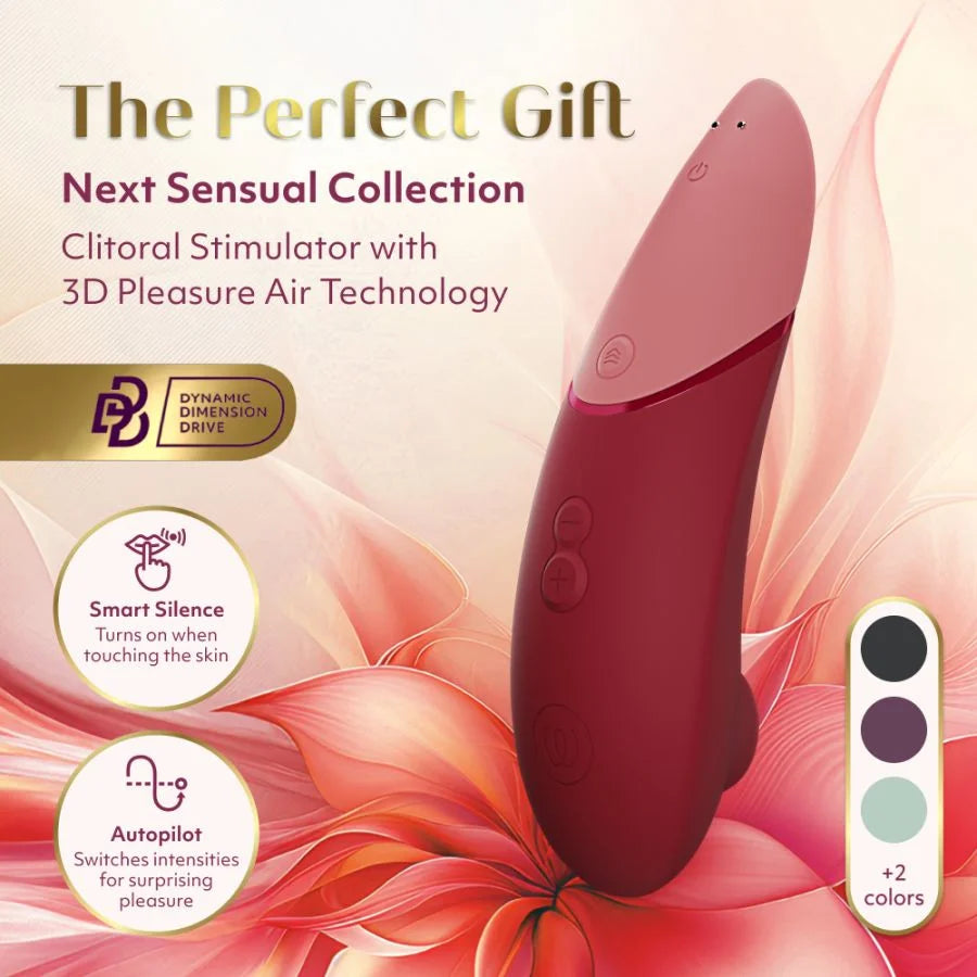 Womanizer Next Clitoral 3D Pleasure Air Stimulator - Bordeaux