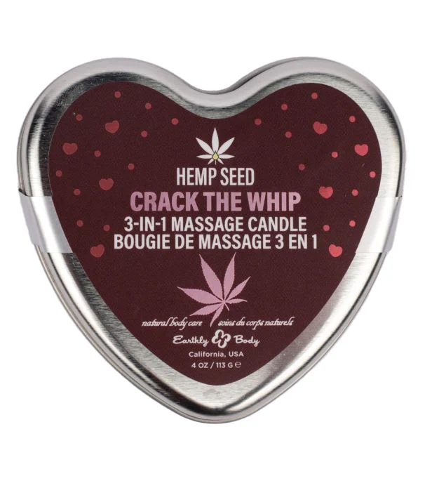 Earthly Body Crack The Whip Candle 3-In-1 Massage Candle - 4 oz