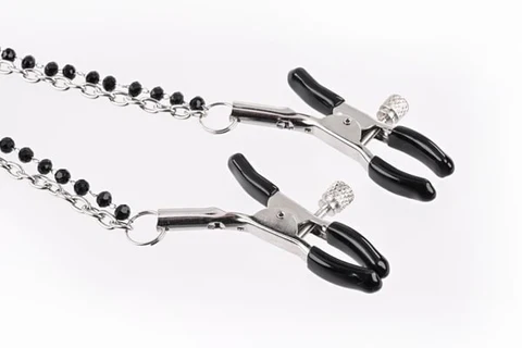 Amor Collar with Nipple Chains and Clamps by Sex & Mischief