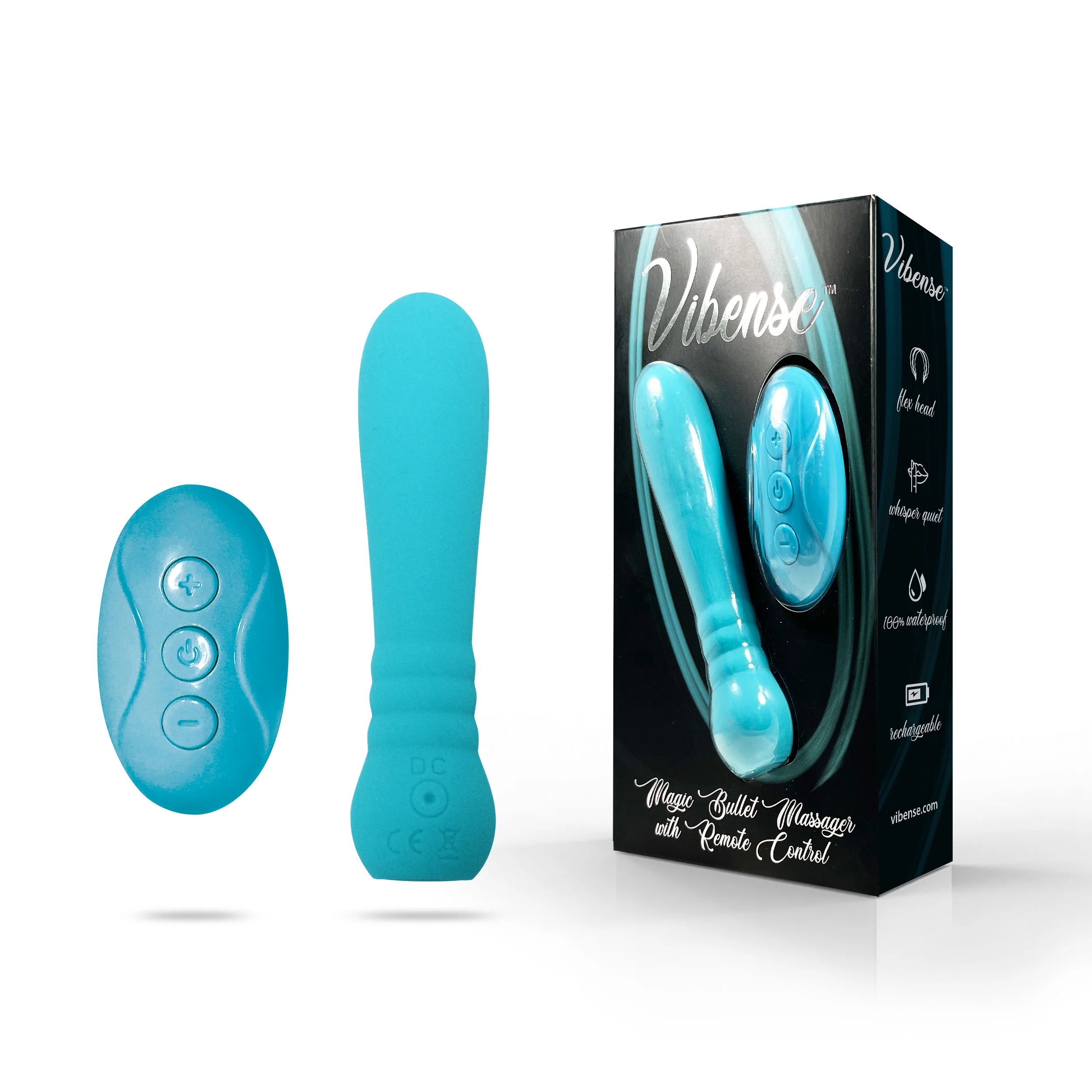 1678-vibense-bullet-vibrator-with-remote-control-teal-4.webp Vibense Bullet Vibrator with Remote Control - Teal