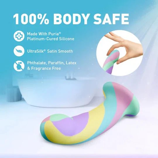 Avant Handcrafted Daydream Rainbow Dildo 5.75in