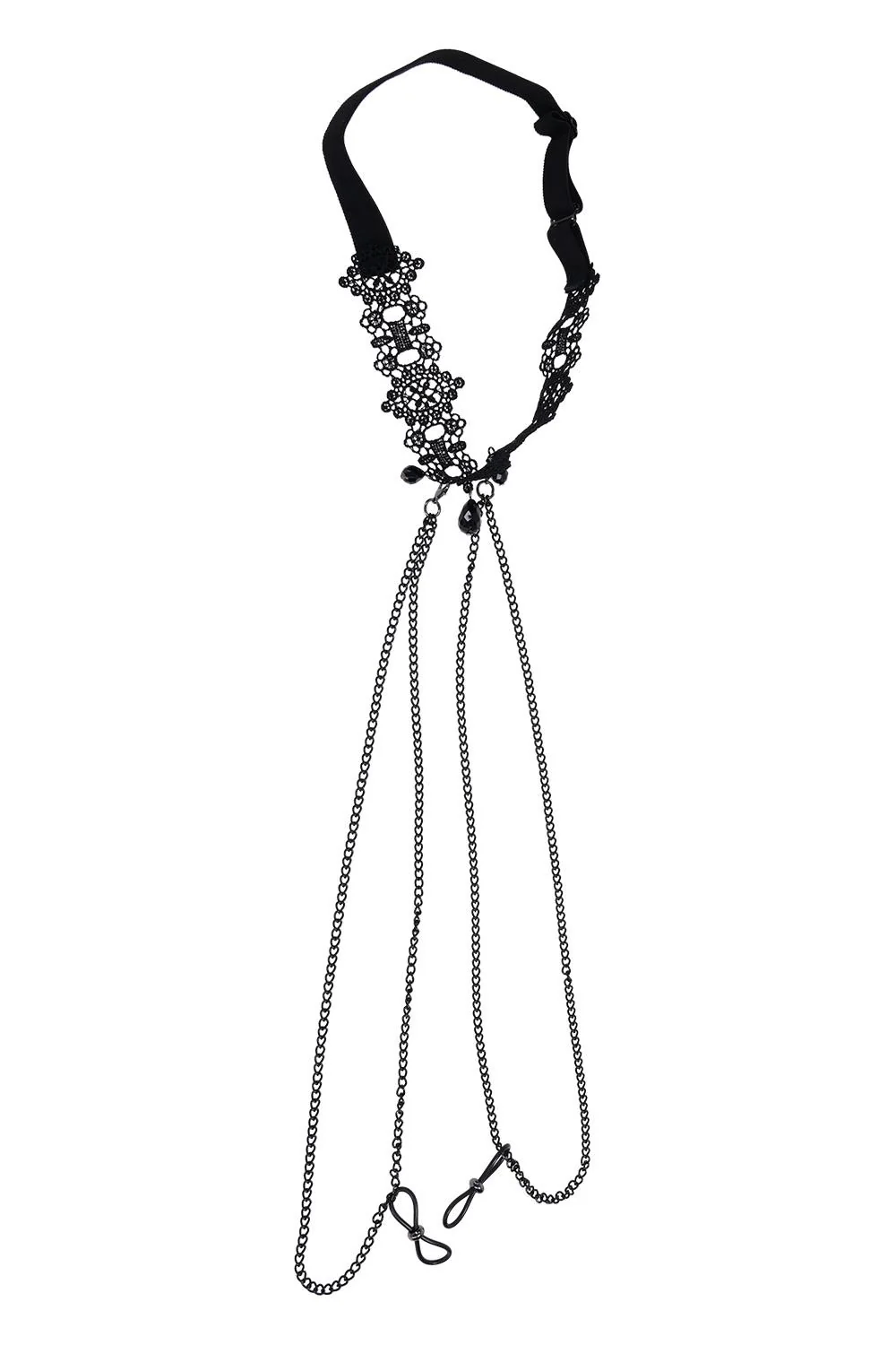 Sex & Mischief Lace Collar with Nipple Ties