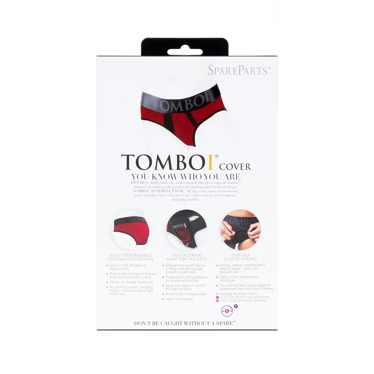 SpareParts Tomboi Cover Brief Harnesses in Red
