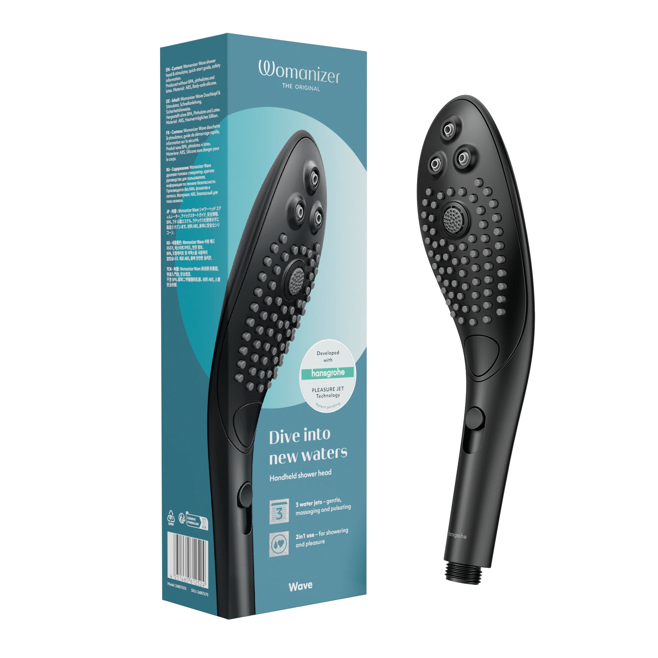 Womanizer Wave Shower Head - Black