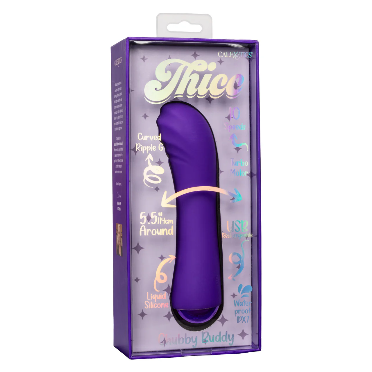 Thicc Chubby Buddy Purple Dual Motor Massager Vibrator