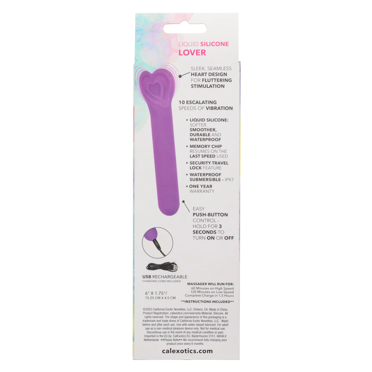 Bliss Liquid Silicone Lover Fluttering Vibrator in Purple