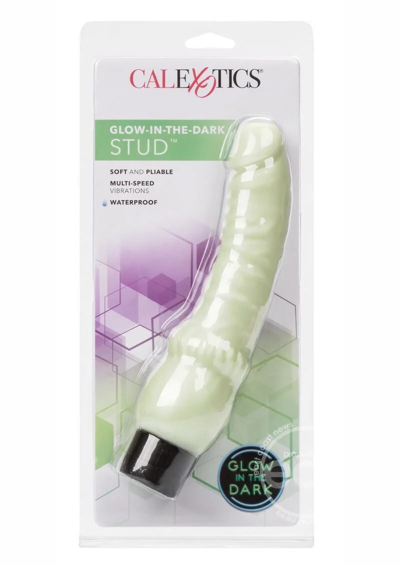 Waterproof Glow-In-The-Dark Stud Vibrator in Mint