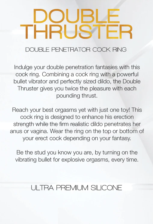 Double Thruster Red DP Cock Ring