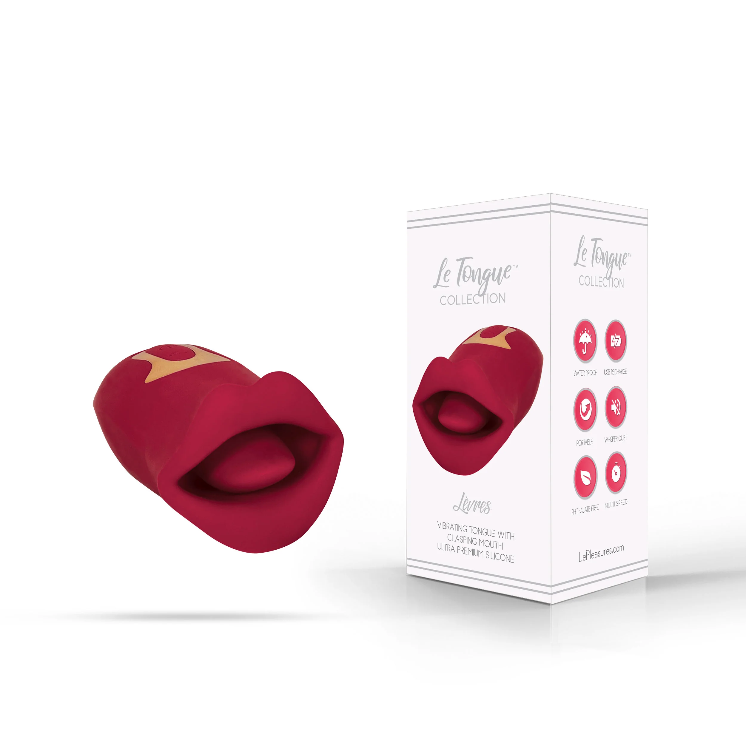 THE LE TONGUE LEVRES VIBRATING TONGUE MASSAGER - RED