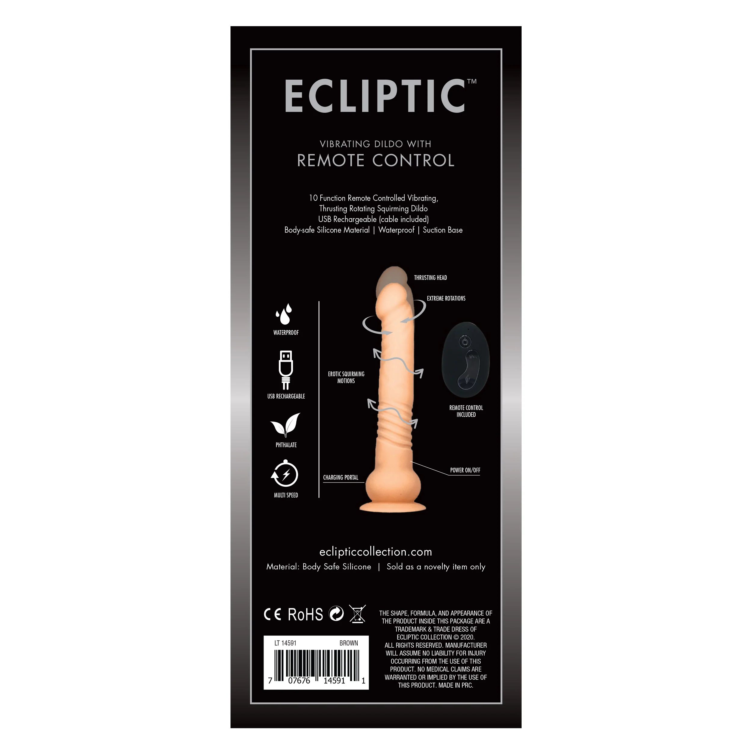 Ecliptic SZ5 Remote Dildo - Flesh