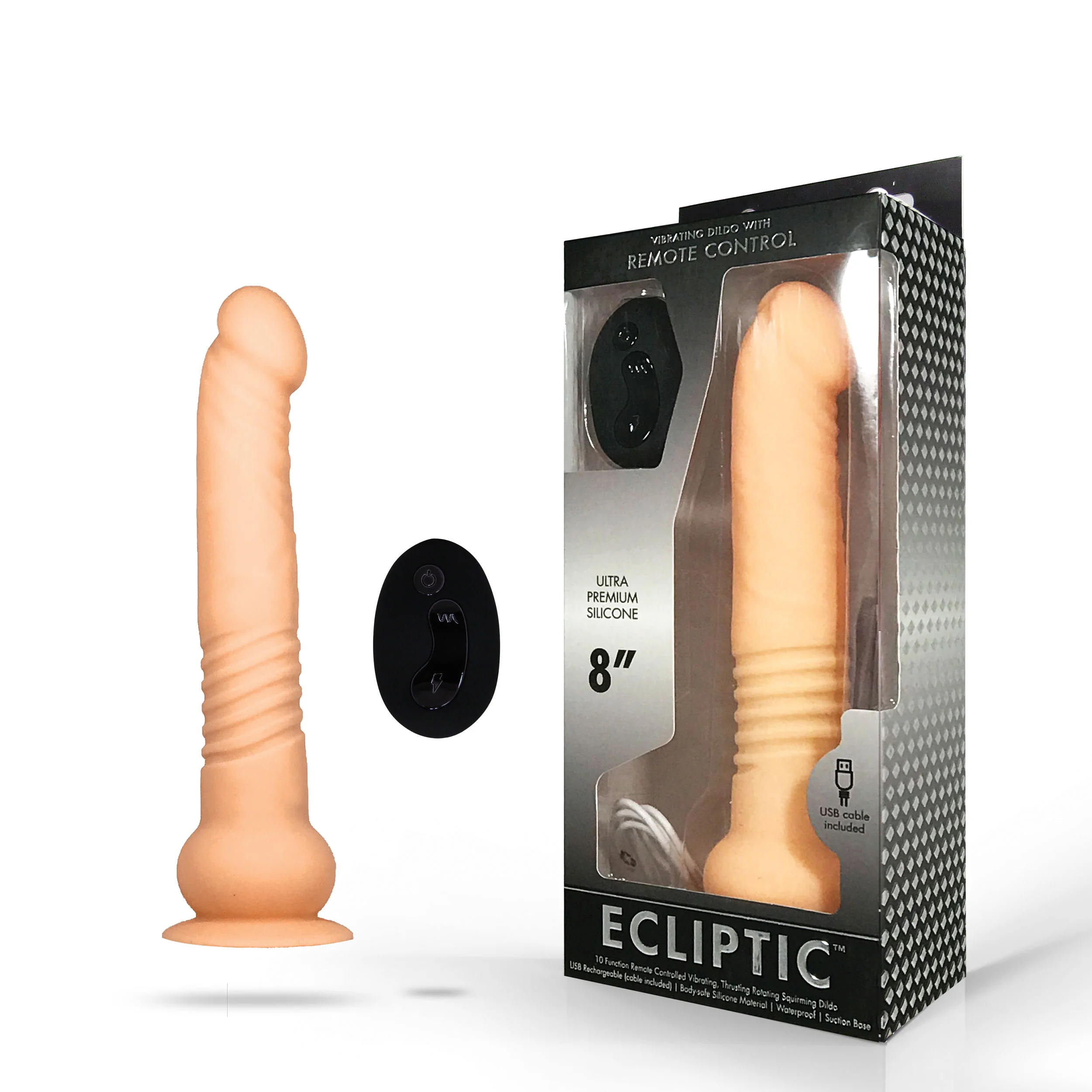 Ecliptic SZ5 Remote Dildo - Flesh