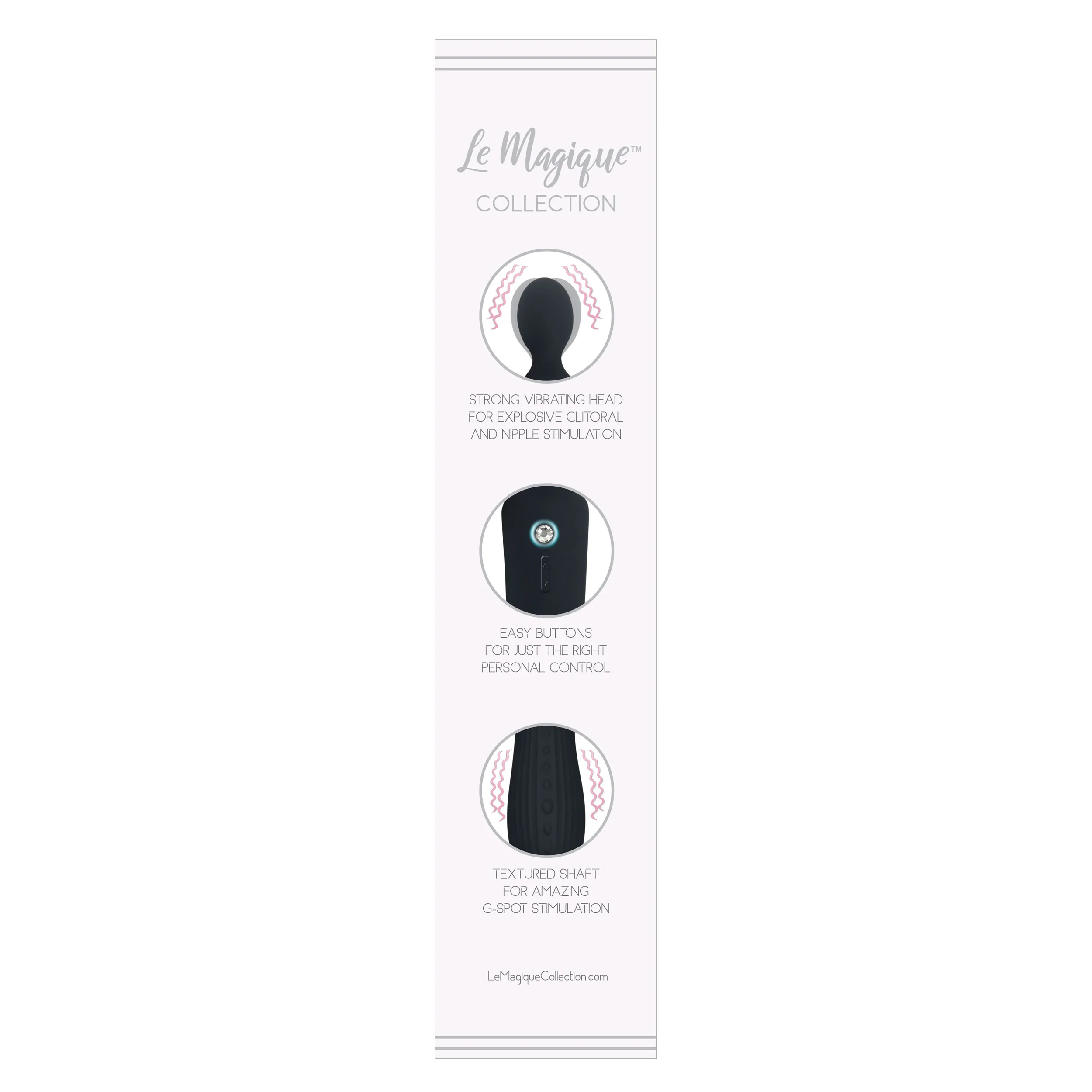 THE LE MAGIQUE COLLECTION GEMME BULBE DUAL ACTION VIBRATOR - BLACK