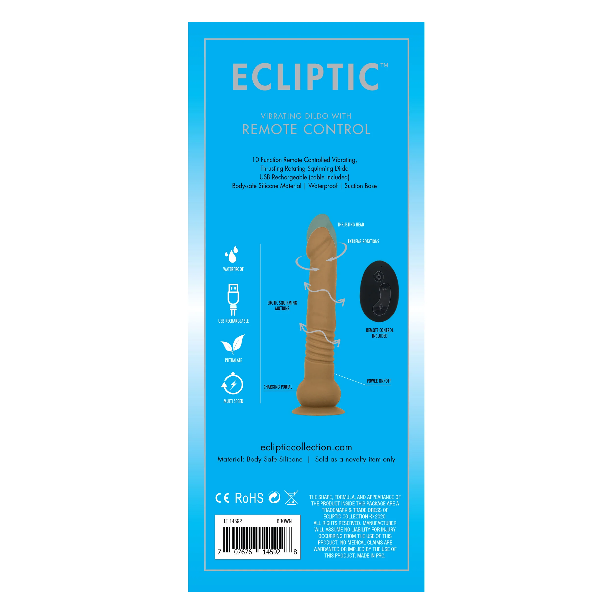 Ecliptic SZ5 Remote Dildo - Brown