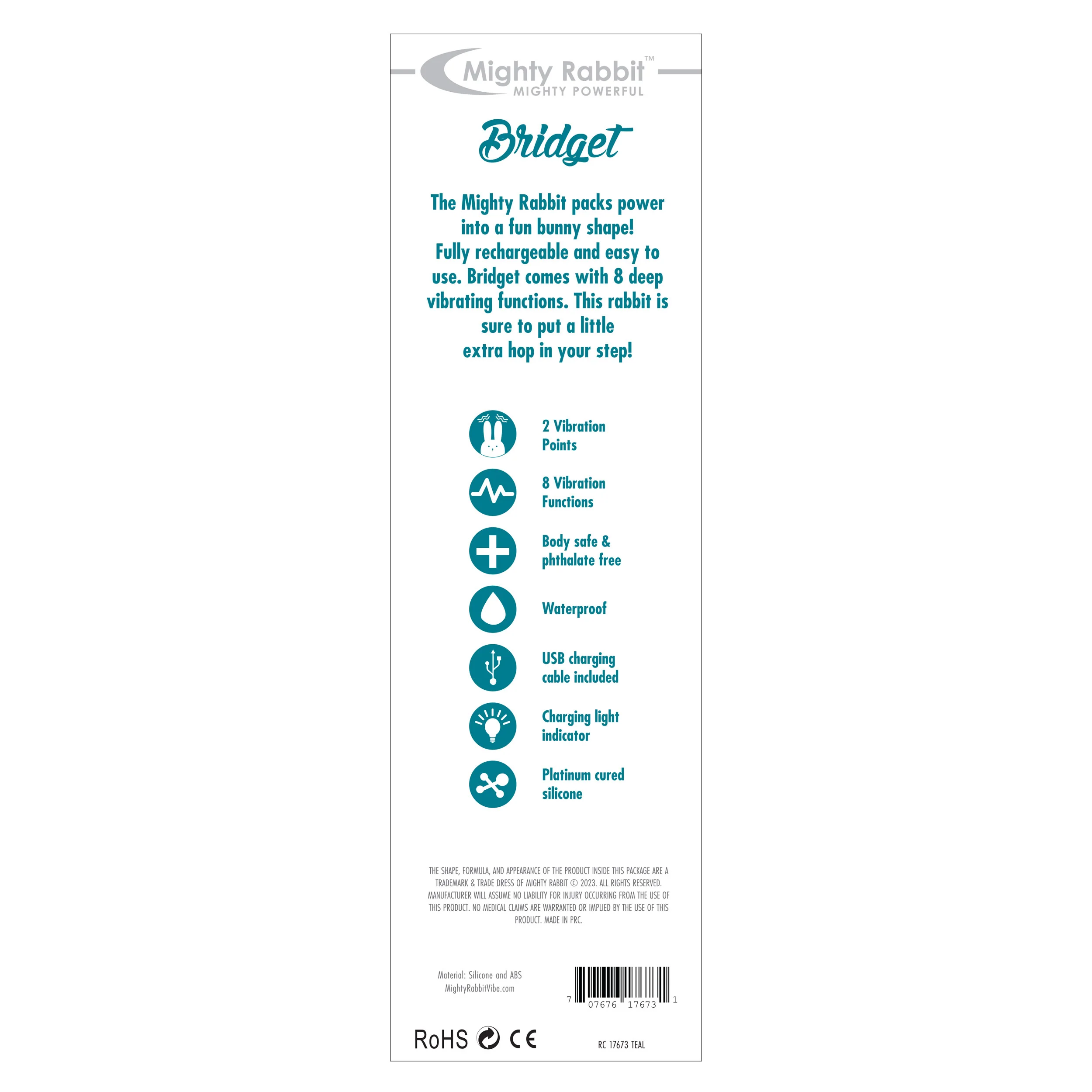 THE MIGHTY RABBIT BRIDGET DUAL ACTION VIBRATOR
