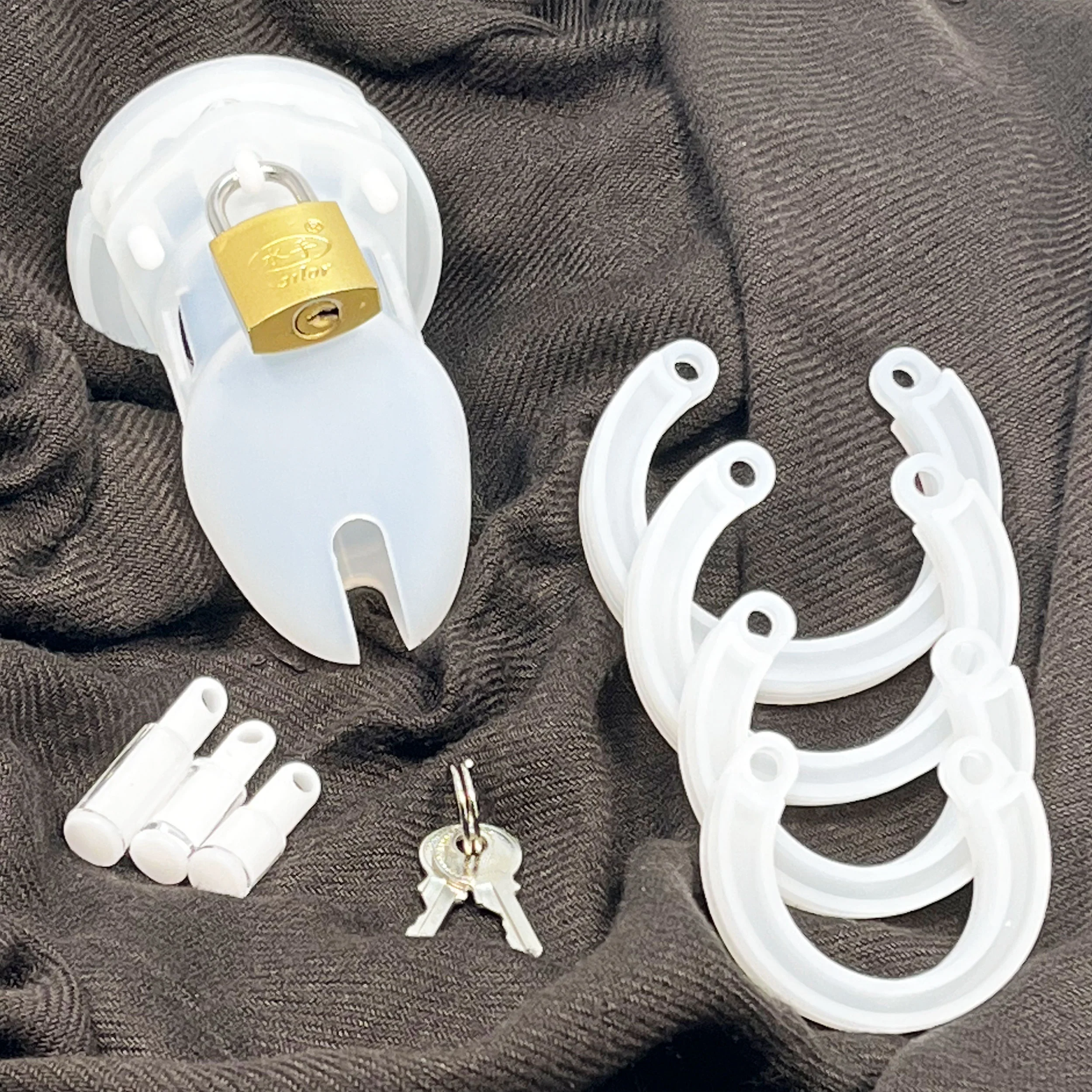 White Silicone Cock Cage by Fetish Pleasure Play