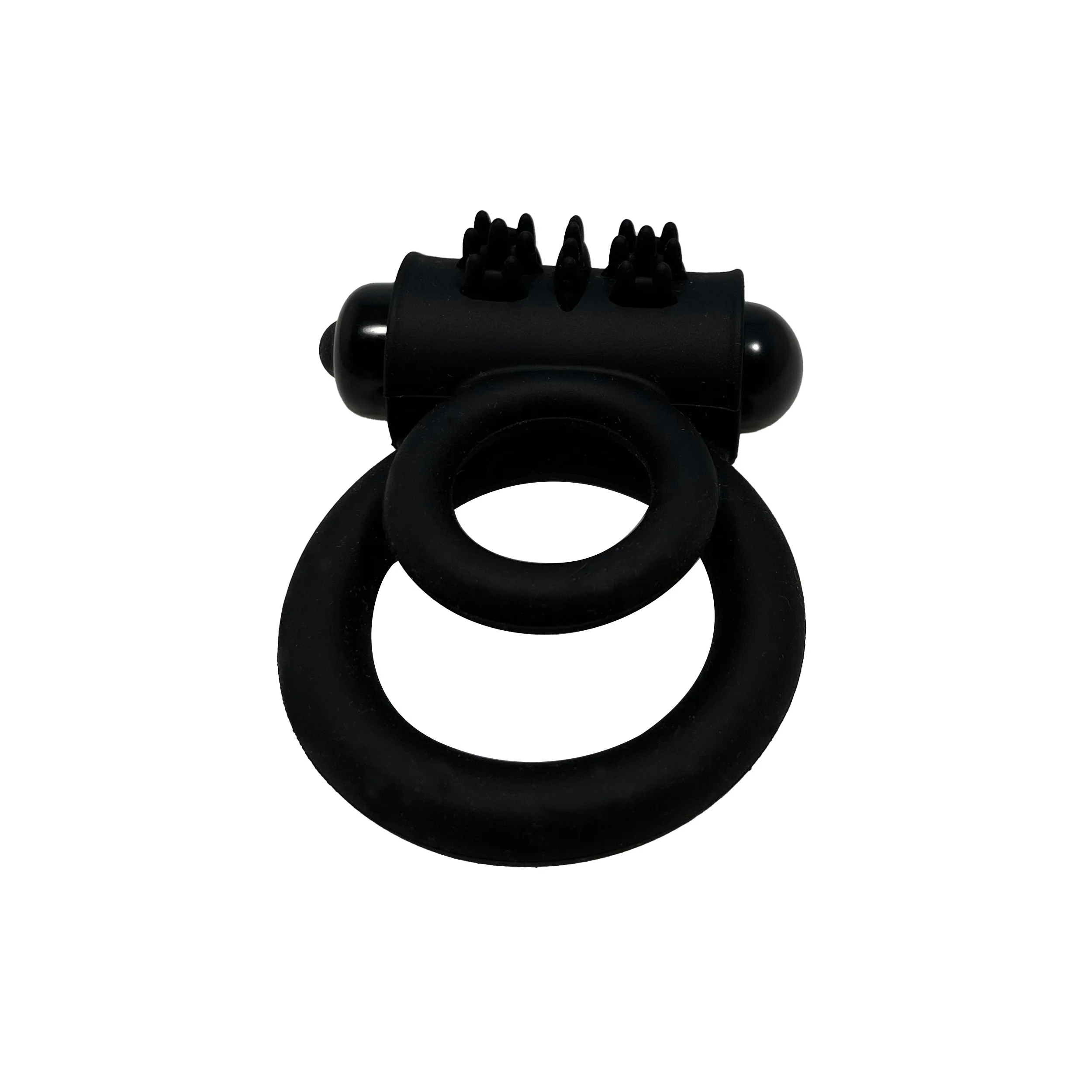 Anvil Dual Bunny Vibrating Cock Ring in Black