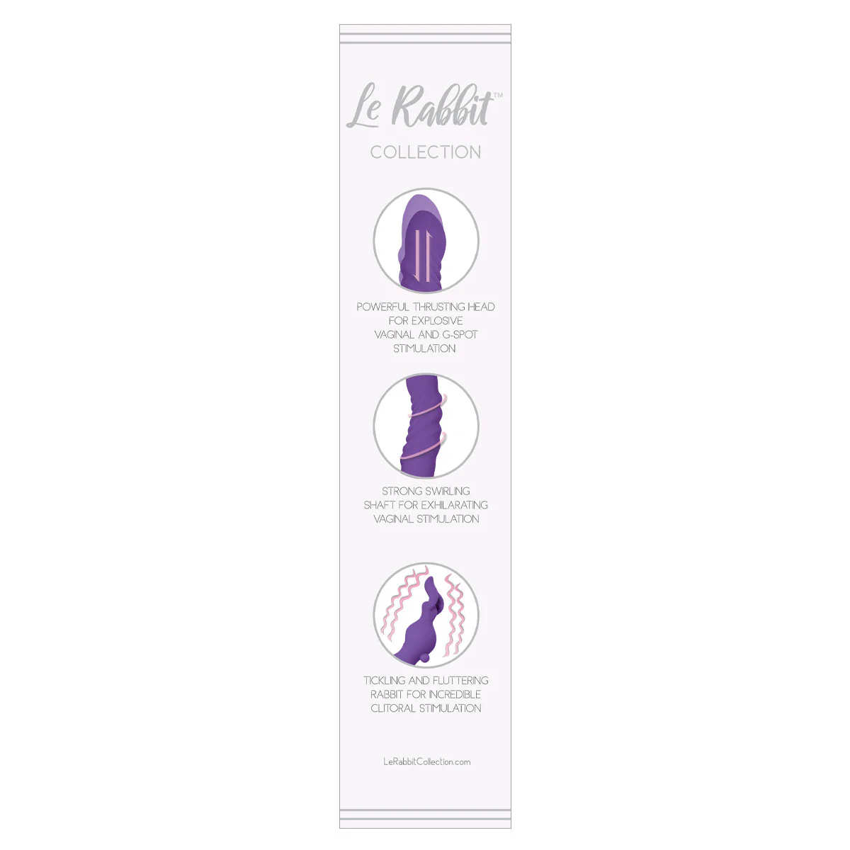 Swirl Plus Swirling and Thrusting Vibrator by Le Rabbit in Purple