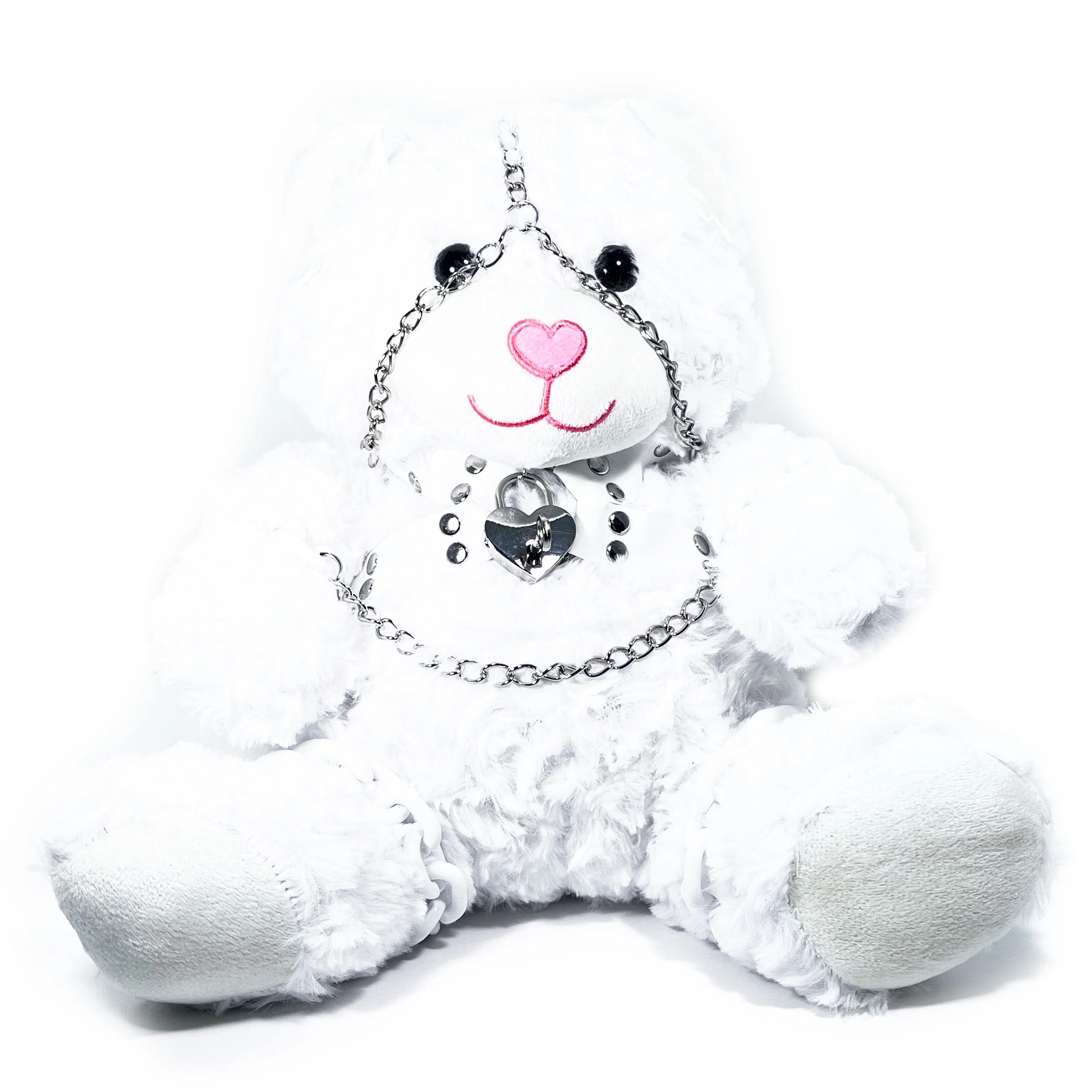 Plush Bondage Teddy Bear by Fetish Pleasure Play in White