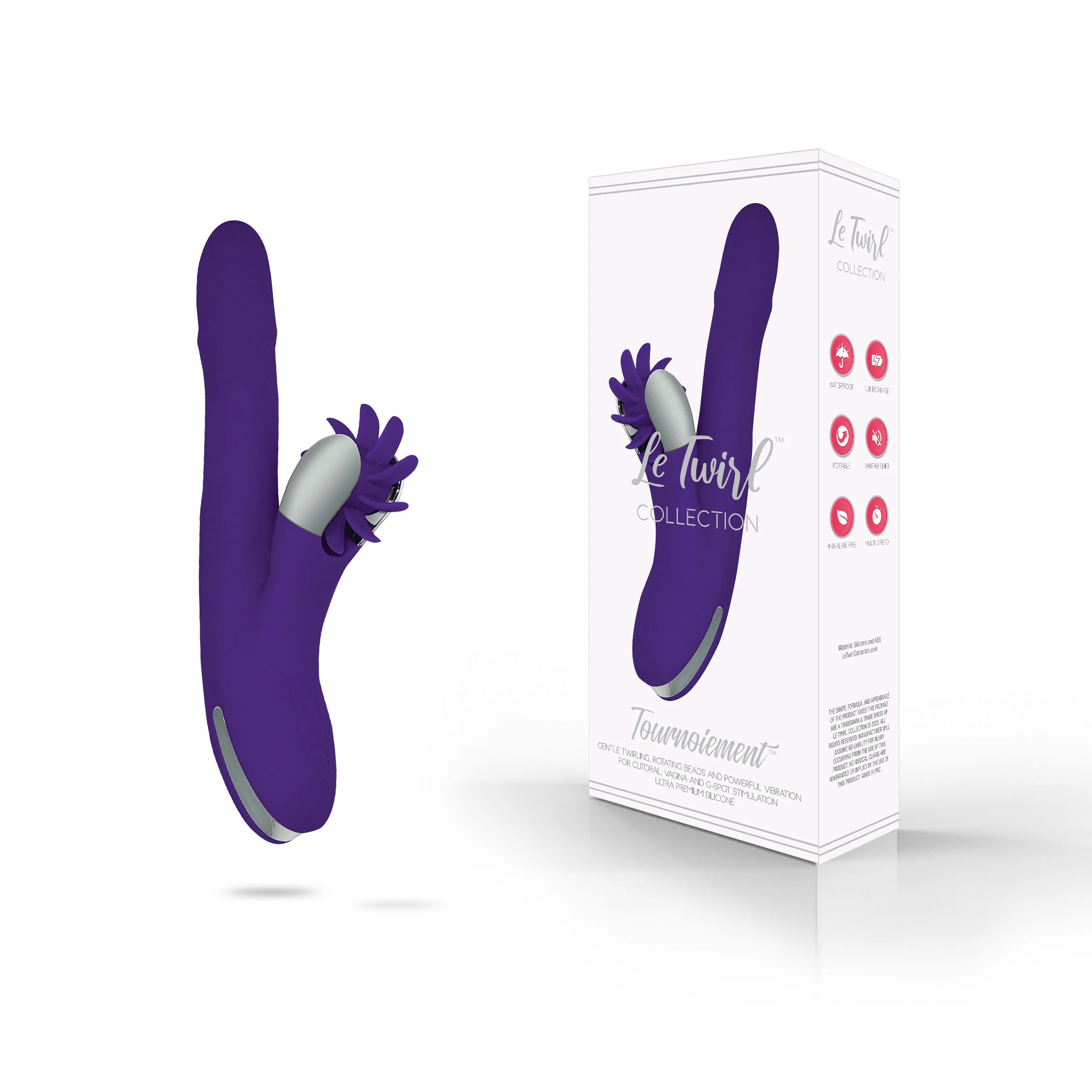 THE LE TWIRL DUAL ACTION RABBIT VIBRATOR - PURPLE