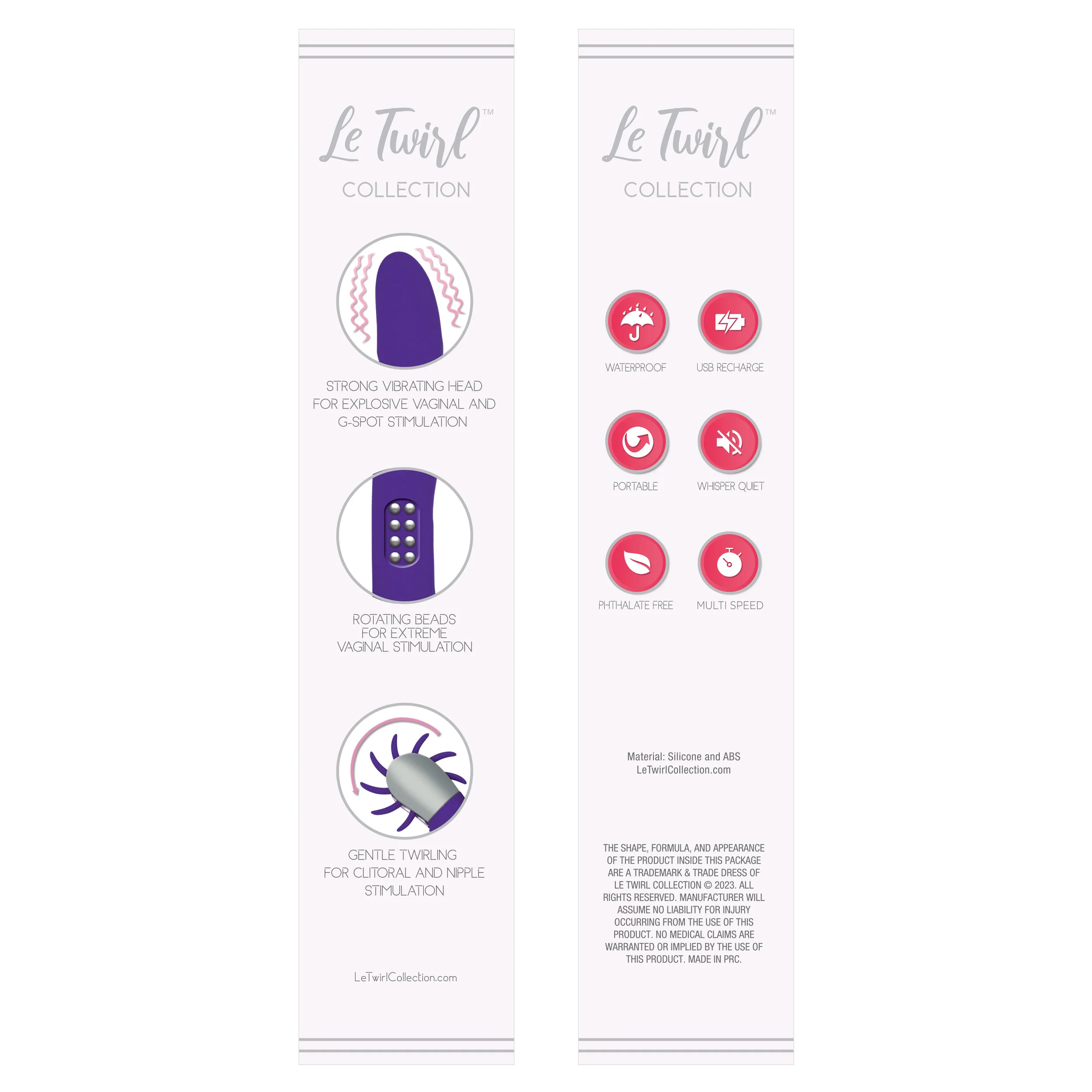 THE LE TWIRL DUAL ACTION RABBIT VIBRATOR - PURPLE
