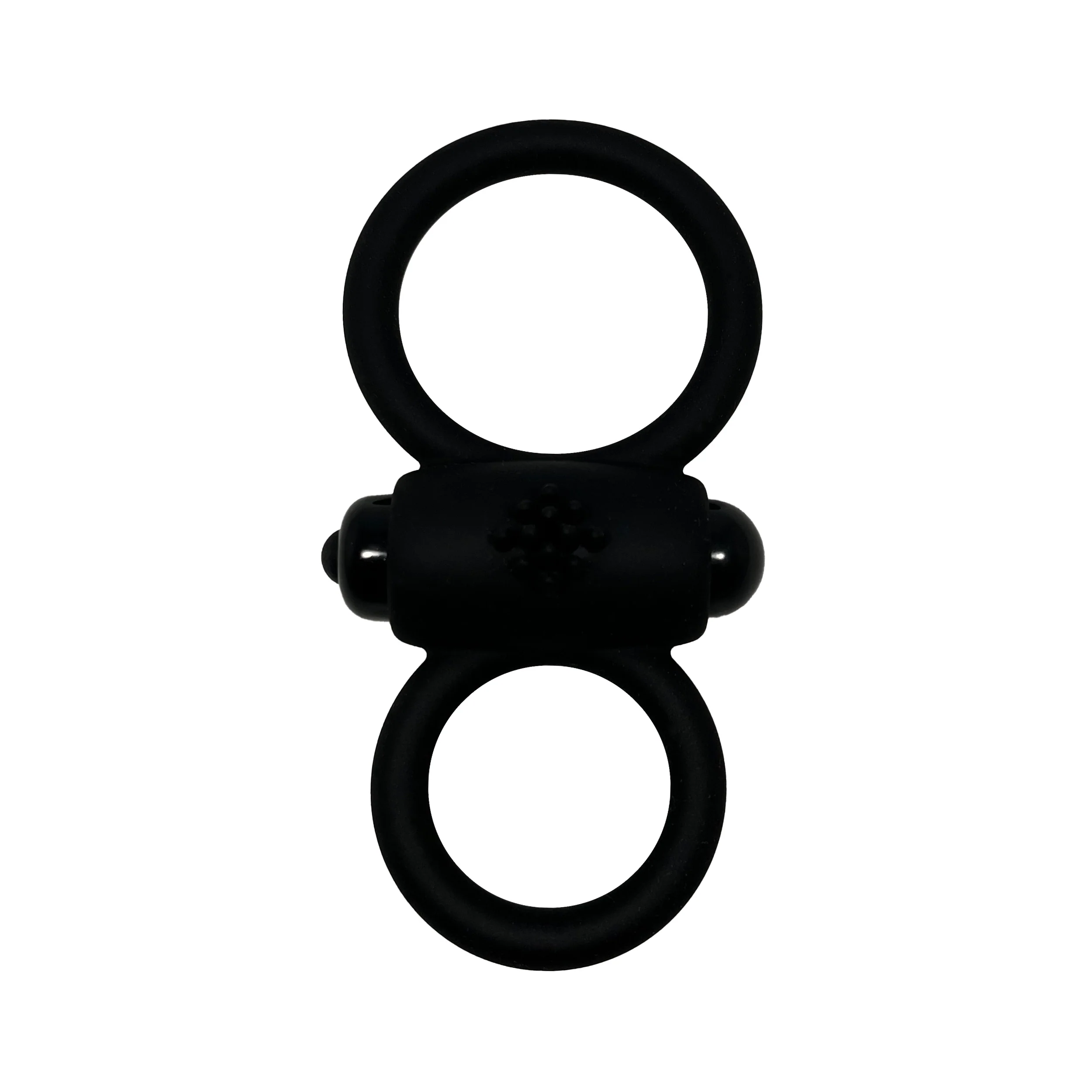 Anvil Dual Ring Vibrating Cock Ring in Black